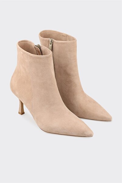 Elle Shoes Vizon Deri Kadın Klasik Bot