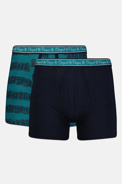 Original Penguin Men 2 Pieces Allover Print Boxer Briefs, Multicolor