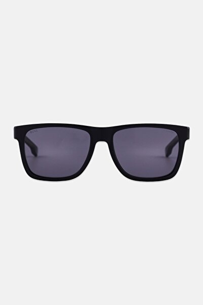 BOSS Men 20173908658QT Rectangle Sunglasses, Black