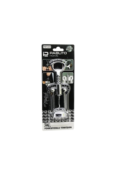 The LOG INVEST 2in1 Metal Steel Corkscrew - Lid Opener