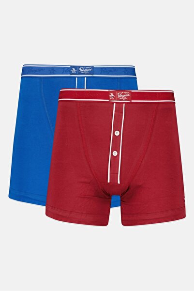 Original Penguin Men 2 Pack Brand Logo Boxer Briefs, Multicolor