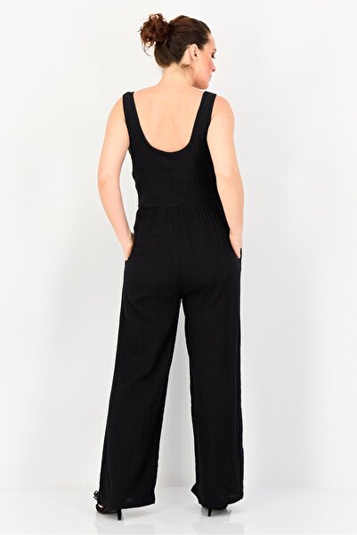 Brave Soul Women Solid Sleeveless Jumpsuit, Black