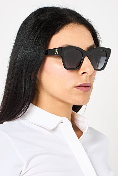 Tommy Hilfiger Women 207525807529O Square Sunglasses, Black