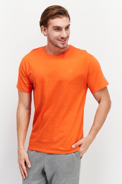Champion Men Sportswear Fit Brand Logo Outdoor T-Shirt, Orange