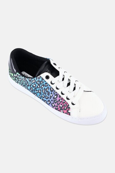 Nine West Women WNBEST3-A Animal Print Lace Up Casual Shoes, Multicolor