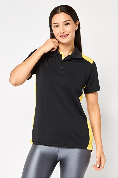 Reebok Women Sportswear Fit Short Sleeve Training Polo Shirt, Black