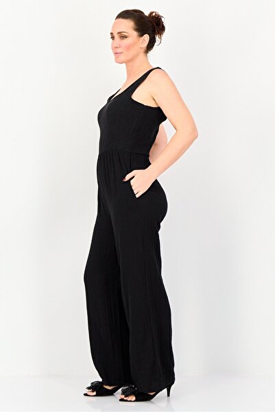 Brave Soul Women Solid Sleeveless Jumpsuit, Black