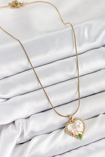 Lisinya قلادة نسائية من الفولاذ 316L بتصميم فني ذهبي اللون -