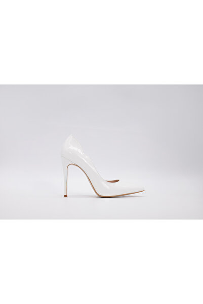 wanita milano Stiletto Abiye Zarif Ayakkabı Gerçek Rugan Deri Kadın Yüksek To...