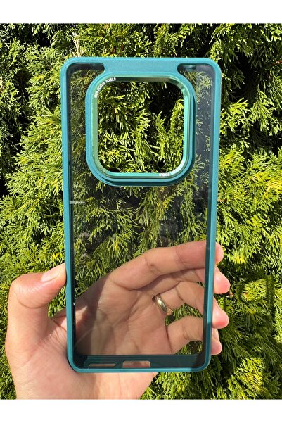 Deppo Trend Xiaomi Redmi Note 14 Pro Compatible Case Black Transparent Clear Camera Surrounding Metal Protective Silicone