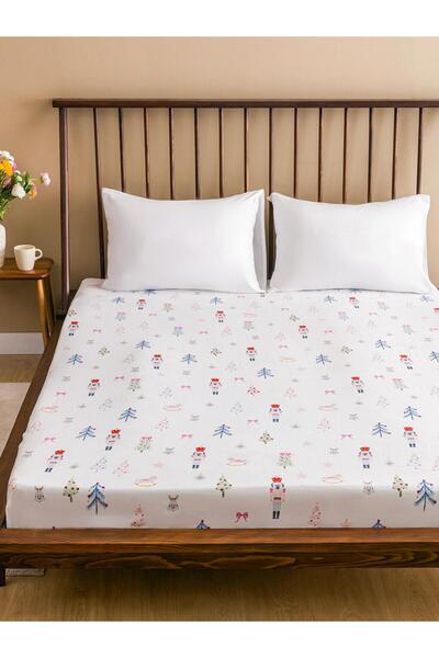 LC Waikiki New Year Themed Double Sheet 160X200 cm (W5)