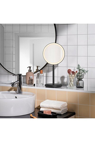 IKEA EKFÄNN Table mirror w integrated lighting, dimmable/black