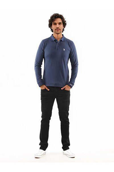 U.S. Polo Assn. Herren Polo langarm Shirt LS Piquet P004