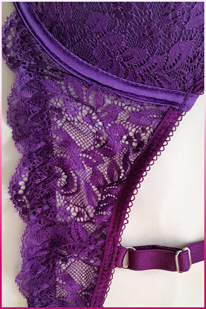 Veille 2'li Ekonomik Pembe-Mor Ultra Hafif Balconet Sütyen, C ve B Cup Balenli Yarım Dolgulu Sütyen Takım