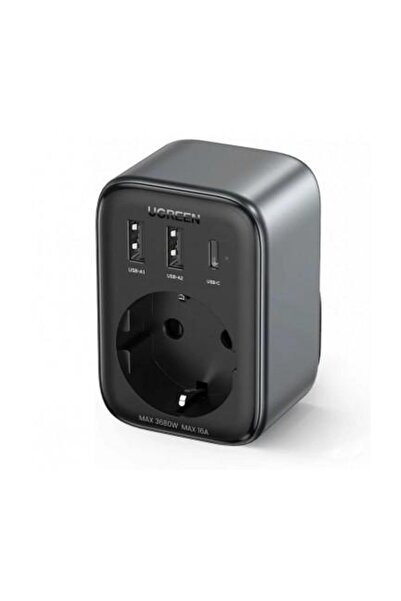 Ugreen Mains Charger CD314 30W 3A 2 x USB-A - 1 x USB-C - 1 x Schuko Black