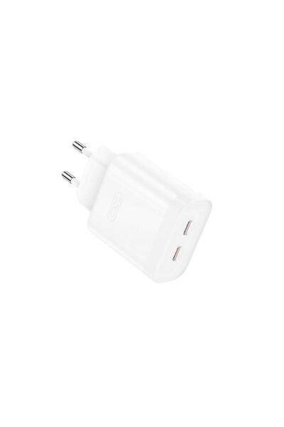XO Design Incarcator Retea L105 35W 3A 2 x USB-C Alb