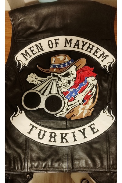 Özden Nakış Kişiye Özel Motorcu Yeleği Sırt patch
