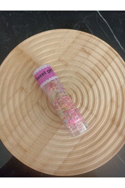 MutluBiDünya Bir Adet Tüp Toka Perma Lastiği Saç Örgü Tokası İnce Lastik Toka