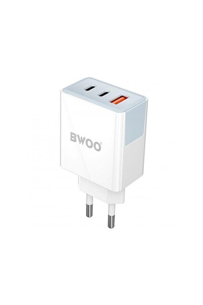 Bwoo Incarcator Retea BO-CDA133 40W 3A 1 x USB-A - 2 x USB-C Alb