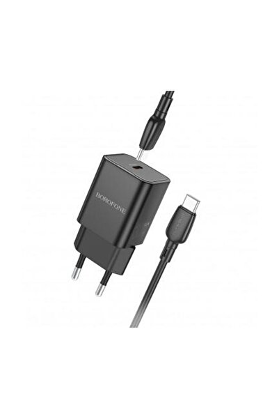 Hoco Incarcator Retea Cu Cablu USB-C N63 30W 3A 1 x USB-A - 1 x USB-C Negru