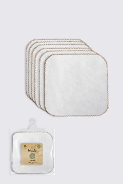 lowell home Mey imports ®   Organic 28x28 6-pack towel handkerchief 90105 ecru
