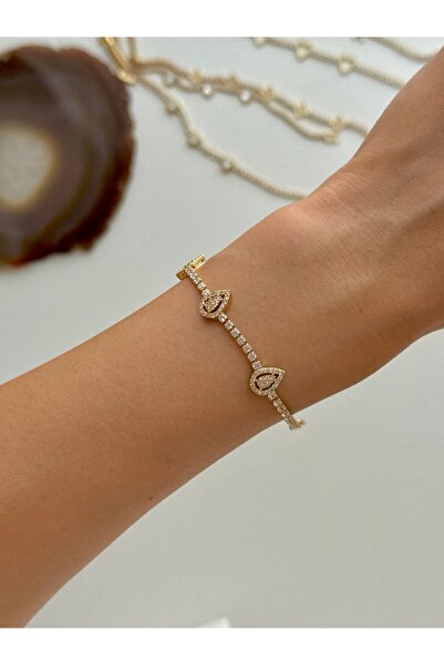 YOUES JEWELRY سوار نسائي من الفولاذ بتصميم مينيمال وطراز GOLD