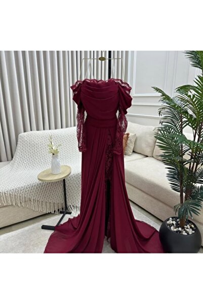 JOUNGIER Elegant long sleeve soft evening dress