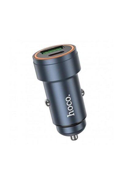 Hoco Incarcator Auto Z57A 30W 3A 1 x USB-A - 1 x USB-C Gri