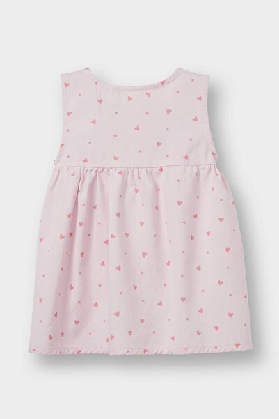 DeFacto Kız Bebek 2'li Takım Çıtçıtlı Uzun Kollu Body Kalp Desenli Elbise F4636A525AU