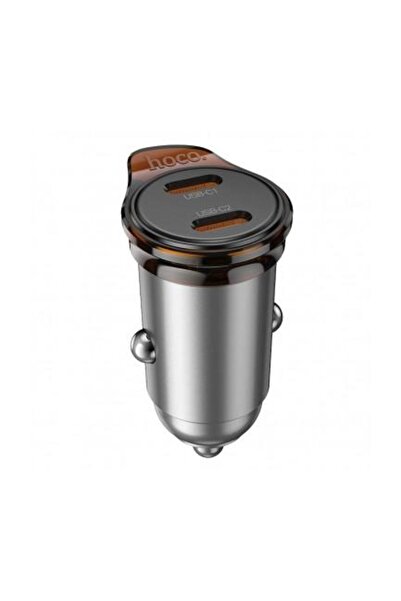 Hoco Incarcator Auto NZ16B 45W 3A 2 x USB-C Gri