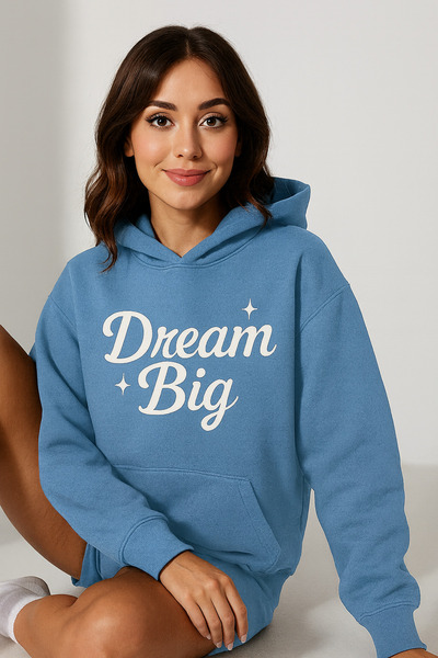 CLASSY.MODA Hanorac oversize pentru femei, cu glugă, buzunar cangur, cu textu...