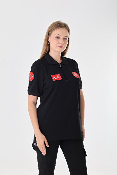 Ekg Medikal 112 Acil Sağlık Fermuarlı Penye T-shirt (Unisex)