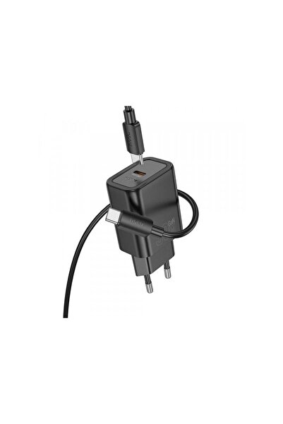 Hoco Incarcator Retea Cu Cablu USB-C N62 30W 3A 1 x USB-C Negru