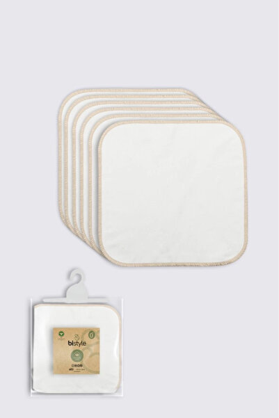 NW NessiWorld Mey imports ®   Organic 28x28 6-pack muslin squares 90103 ecru