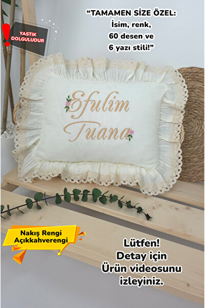 gros shop Müslin Yeni Doğan 4Katlı Organik %100Pamuk Kişiye Özgü Nakışlı Hast...