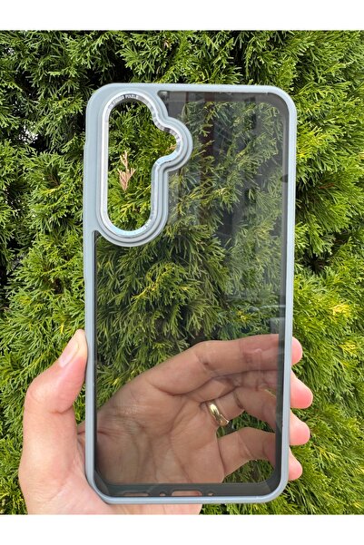 Deppo Trend Samsung Galaxy A56/A36 Compatible Case Black Transparent Clear Camera Surrounding Metal Protective Silicone