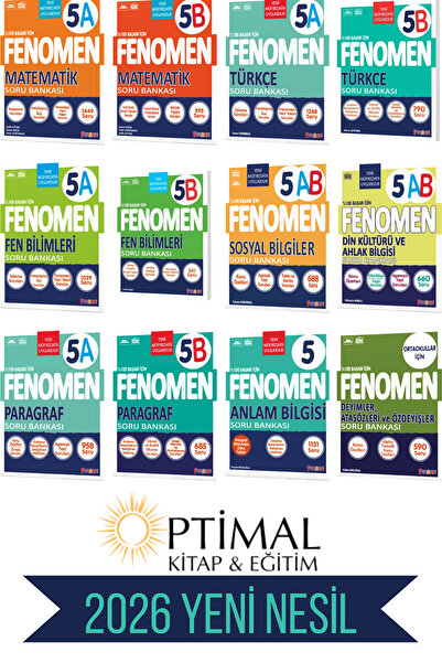 Fenomen Yayıncılık 5. SINIF 2026 12'Lİ SET
