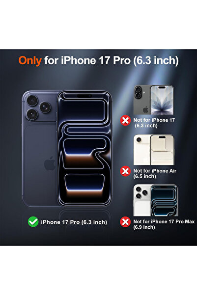CEPSTOK iPhone 17 Pro Kılıf Şeffaf Sararmaz Magsafe Altı Açık Sert Pc Premium Kapak