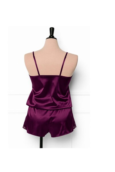 OEM Satin Pajamas – Two-Piece Set, Elegance and Comfort royal purple
