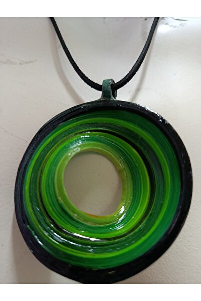 Tasarım Kişiye özel el yapımı taş detaylı deri kordonlu otantik kolye