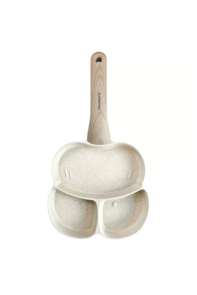 Klausberg KB 7825 3-compartment frying pan, 19 cm, Marble coating, Induction,...