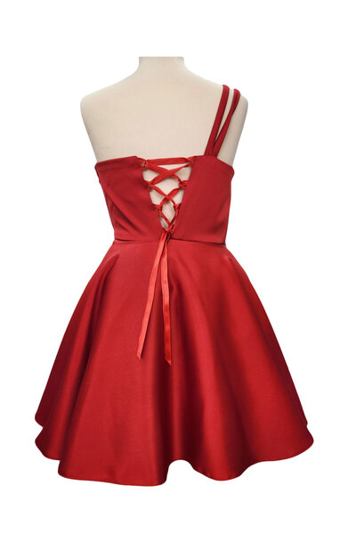 fantasialand Corset Occasion Dress for Girls, Iris Model, Red Color