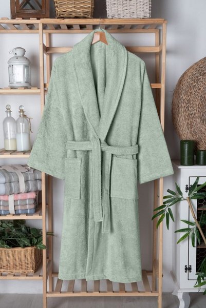 embays collection Bukle Bathrobe, Shawl Collar Bathrobe, Cotton Women'S/Men's...