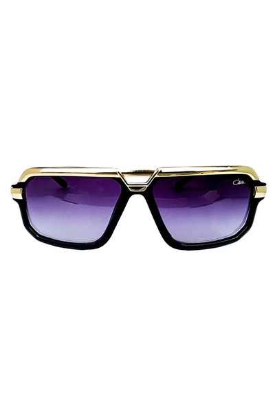 Zamo Sunglasses, Zamo, CZL 4028, UV400 Protection, Rectangular Model, Gold Frame, Black Lenses
