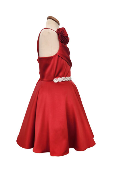 fantasialand Corset Occasion Dress for Girls, Iris Model, Red Color