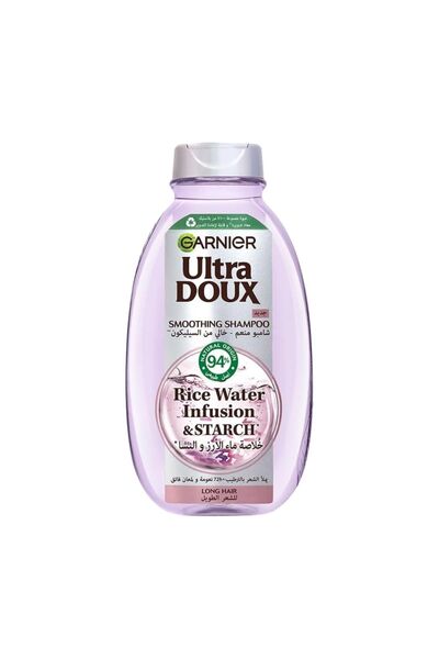 Garnier Ultra Doux Rice Water Infusion & Starch Smoothing Shampoo 400 ml + Conditioner 360 ml