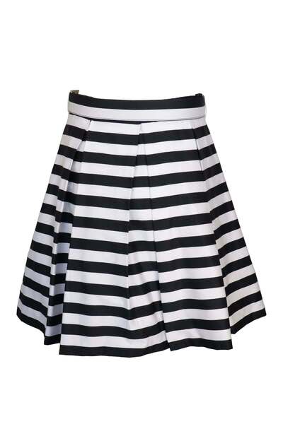 ONLY Coco Stripes Skirt - L, Black, 96% cotton 4% spandex