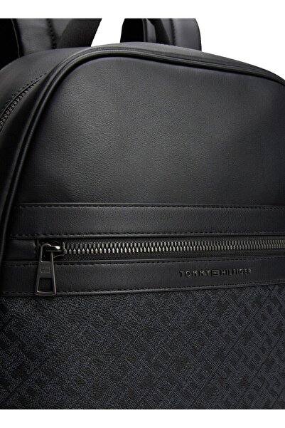 Tommy Hilfiger Siyah Erkek Sırt Çantası TH MONOGRAM BACKPACK