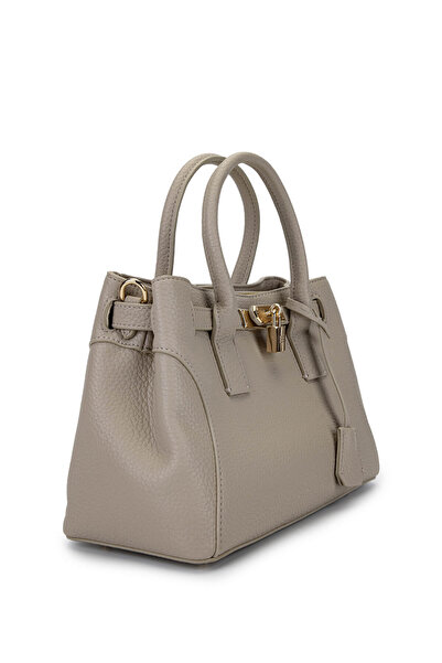 Tamer Tanca Women's Faux Leather Taupe Shoulder Bag