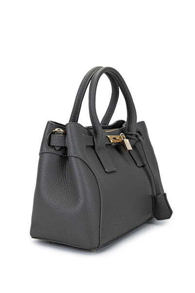Tamer Tanca Women's Faux Leather Gray Shoulder Bag